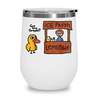 Ice Fresh Lemonade Got Any Grapes Duck Funny Gift V2 Wine Tumbler - Thegiftio UK