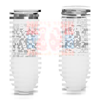 Kids Girls 10Th Birthday Double Digits Tenth Hippie Daisy Print V2 Wine Tumbler - Thegiftio