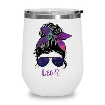 Leo Girl Birthday Leo Woman Zodiac Constellation Wine Tumbler - Thegiftio UK