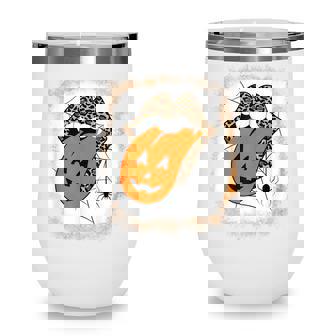 Leopard Lips Halloween Lips Vampire Mouth Pumpkin Tongue V2 Wine Tumbler - Seseable