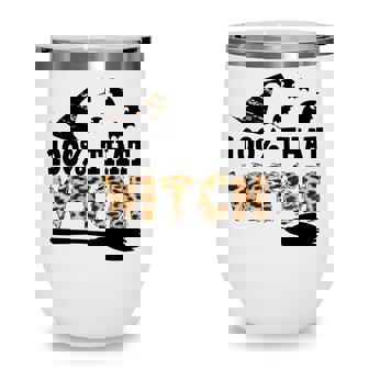 Leopard Pattern 100% That Witch Bat Halloween Wine Tumbler - Seseable