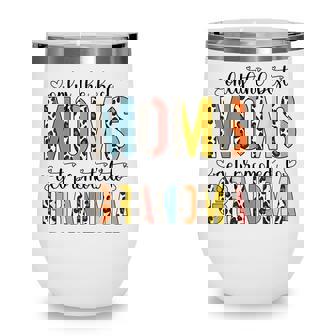 Leopard Pattern Only The Best Moms Get Promoted To Grandma Wine Tumbler - Thegiftio