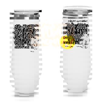 Leopard Softball Grandma Softball Grandma Wine Tumbler - Thegiftio