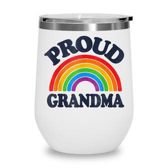 Lgbtq Proud Grandma Gay Pride Lgbt Ally Rainbow Mothers Day Wine Tumbler - Thegiftio UK