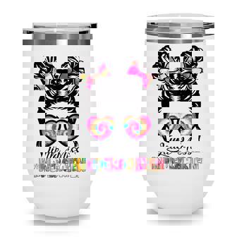 Little Miss Kindergarten Girls First Day Of Kinder Daughter Wine Tumbler - Thegiftio