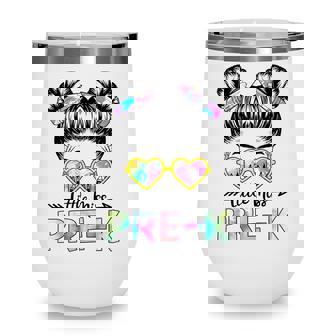 Little Miss Pre K Girl Back To School Daughter Wine Tumbler - Thegiftio