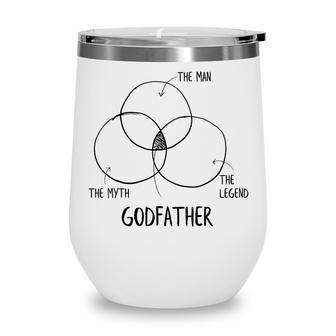 Mens Funny Gift For Fathers Day - Mix Of Legend Godfather Wine Tumbler - Thegiftio UK