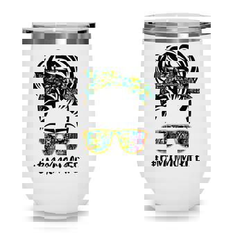 Messy Hair Bandana Sunglasses Bmx Mom Life Mothers Day Wine Tumbler - Thegiftio