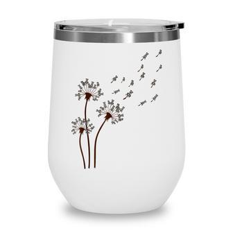 Miniature Schnauzer Flower Dandelion Dog Mama Lover Wine Tumbler - Thegiftio UK