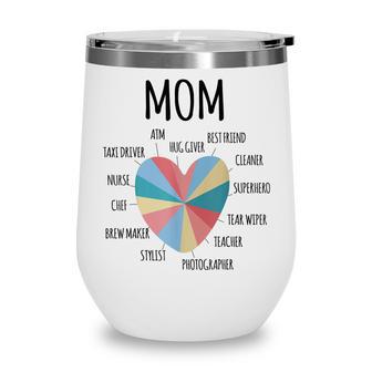 Mom Heart Mom Definition Mothers Day Funny Best Mom Mother Wine Tumbler - Thegiftio UK