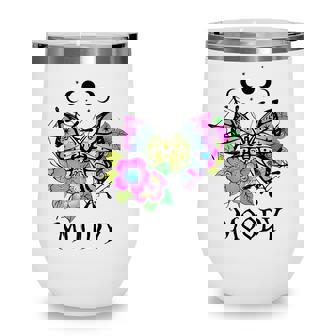 Moody Beautiful Butterfly Spooky Flower Magical Halloween Wine Tumbler - Thegiftio