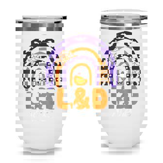 Nurse Labor And Delivery Pumpkin Rainbow Halloween Wine Tumbler - Thegiftio