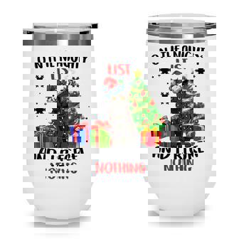 On The Naughty List And I Regret Nothing Cat Christmas Wine Tumbler - Thegiftio