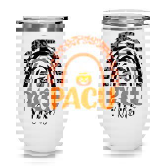 Pacu Nurse Leopard Rainbow Halloween Pumpkin Nursing Wine Tumbler - Thegiftio