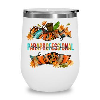 Paraprofessional Happy Fall Y’All Pumpkin Para Teacher Fall  Wine Tumbler