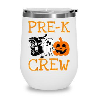Pre-K Boo Crew Vintage Halloween Costumes For Pre-K Teachers Wine Tumbler - Thegiftio UK
