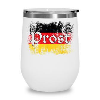 Prost German Flag Retro 2022 Oktoberfest For Men Women Wine Tumbler - Thegiftio UK