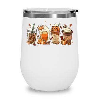 Pumpkin Spice Latte Fall Coffee Pumpkin SpiceThanksgiving Wine Tumbler - Thegiftio UK