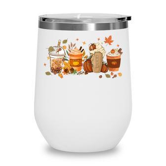 Pumpkin Spice Latte Fall Coffee Pumpkin SpiceThanksgiving Wine Tumbler - Thegiftio UK