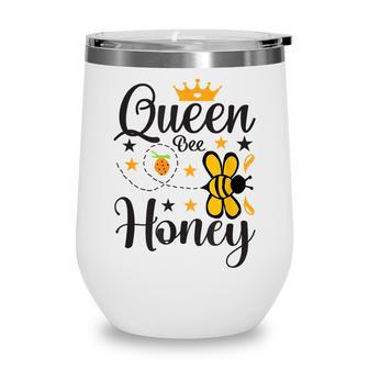 Queen Bee Black Girl Magic Melanin Women Afro American Wine Tumbler - Thegiftio UK