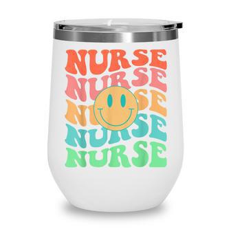 Retro Nurse Colorful Nurse Life Nurses Day Wine Tumbler - Thegiftio UK