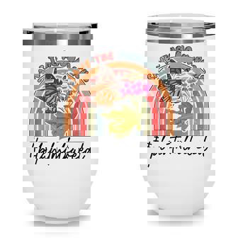 Save The Monarchs Plant More Milkweed Flower Retro Butterfly Wine Tumbler - Thegiftio