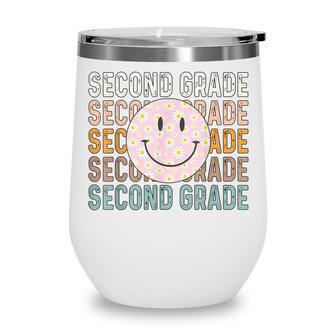 Second Grade Vintage Retro 2Nd Grade Back To School Teacher Wine Tumbler - Thegiftio UK