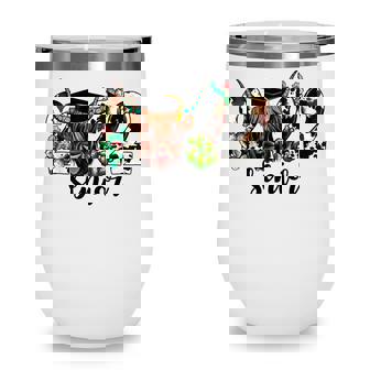 Senior 2022 Highland Cow Western Heifer Graduation 2022 Gift Wine Tumbler - Thegiftio