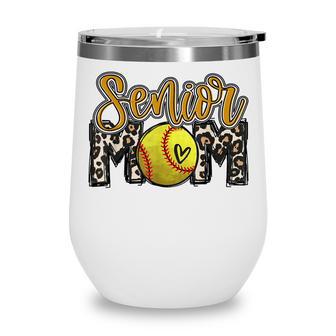 Senior Softball Mom Leopard V2 Wine Tumbler - Thegiftio UK
