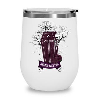 Skeleton Coffin Funny Halloween Costume Men Women Wine Tumbler - Thegiftio UK