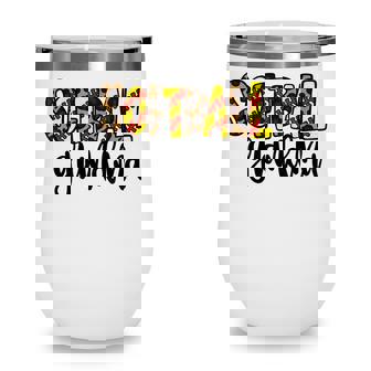 Softball Grandma Leopard Wine Tumbler - Thegiftio