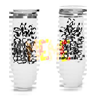 Softball Meme Leopard Softball Grandma Wine Tumbler - Thegiftio UK