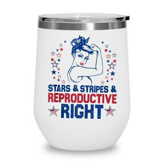 Stars Stripes Reproductive Rights Womens Rights Feminist Wine Tumbler - Thegiftio UK