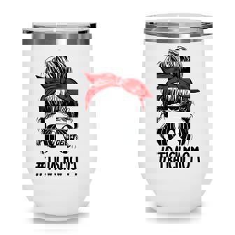 Track Track Mom Messy Bun Track Sunglasses Sport Wine Tumbler - Thegiftio UK