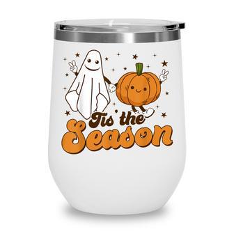 Vintage Tis The Season Cute Pumpkin Fall Halloween Costume Wine Tumbler - Thegiftio UK