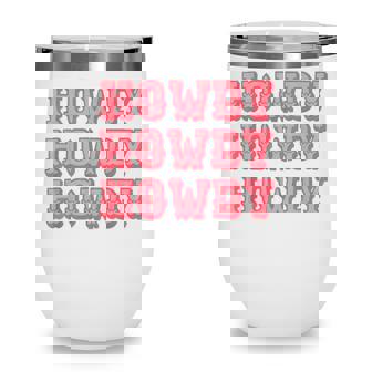 Vintage White Howdy Rodeo Western Country Southern Cowgirl V2 Wine Tumbler - Seseable