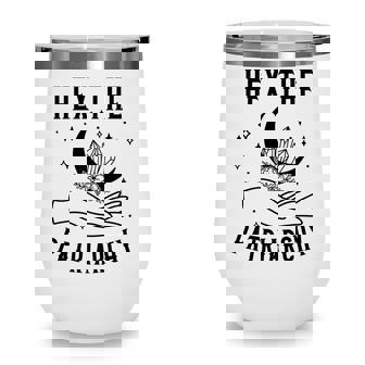 Witch Hex The Patriarchy Feminist Halloween Witch Vibes Wine Tumbler - Thegiftio UK