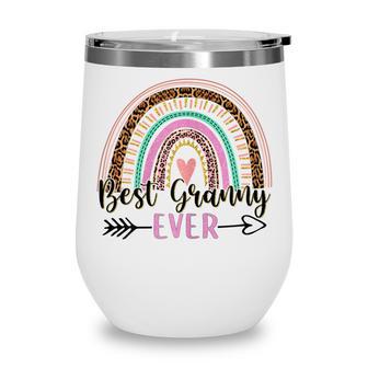 Womens Best Granny Ever Rainbow Funny Mothers Day Gift Wine Tumbler - Thegiftio UK