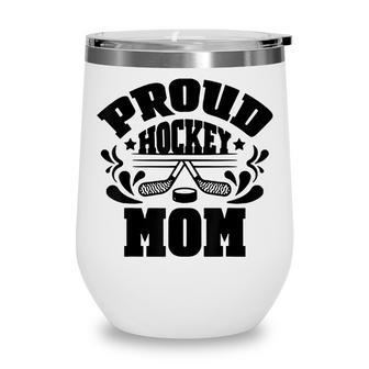 Womens Hockey Mom Leopard Print Cheetah Ice Hockey Proud Mom Wine Tumbler - Thegiftio UK