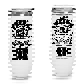 Womens Hockey Mom Leopard Print Cheetah Ice Hockey Proud Mom Wine Tumbler - Thegiftio UK