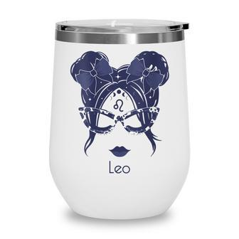 Womens Leo Girl Zodiac Birthday Wine Tumbler - Seseable