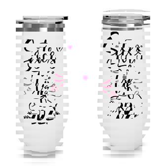 Womens Sisters Road Trip 2022 Weekend Girls Trip Funny Vacation Wine Tumbler - Thegiftio UK
