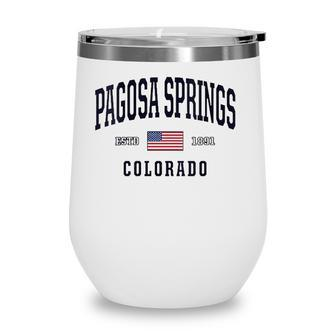 Womens Usa Flag Stars &Amp Stripes Pagosa Springs Colorado  Wine Tumbler