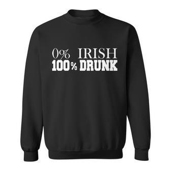 0 Irish 100 Drunk St Patricks Day Graphic Design Printed Casual Daily Basic Sweatshirt - Thegiftio UK