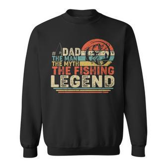 1 Dad Man Myth The Fishing Legend Sweatshirt - Thegiftio UK
