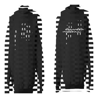 1 Down 4 Up - Heartbeat Sweatshirt - Seseable