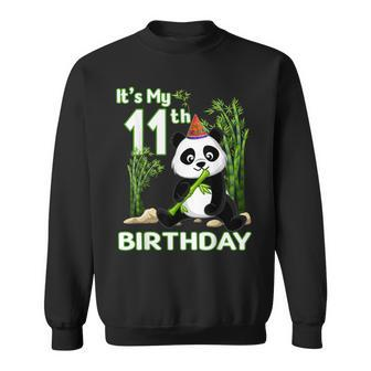 11Th Birthday Gifts 11 Years Old Party Animal Panda Lover Men Women Sweatshirt Graphic Print Unisex - Thegiftio UK