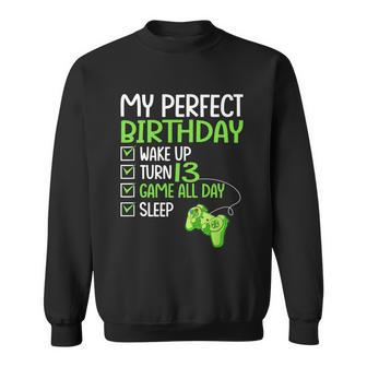 13Th Perfect Birthday Boys Gaming 13 Years Old Gifts Gamer Tshirt Sweatshirt - Monsterry