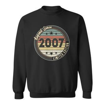 15 Years Old Birthday Gifts Legend 2007 Limited Edition Sweatshirt | Mazezy