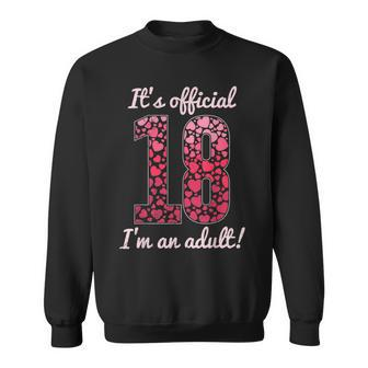 18 Years Girl Birthday 18Th Girl Birthday Sweatshirt - Seseable